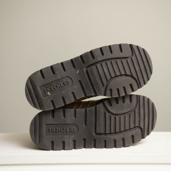 VTG Sketchers Platform Chunky Y2K 90s Grunge Suede Shoes Womens Sz 6.5 Brown Tan - Picture 7 of 8